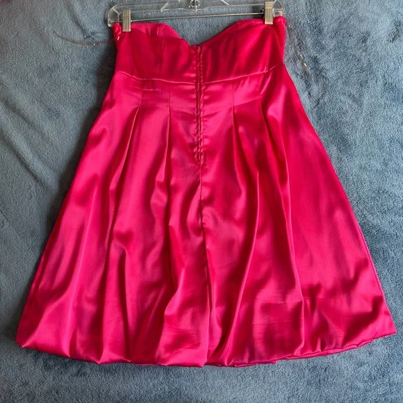 Gorgeous Barbie Pink Silk Bubble Dress with Rose Accents, size 9 - Picture 3 of 5